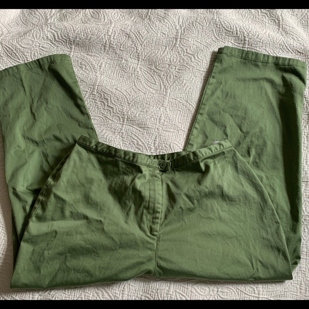 green baggy skater girl pants